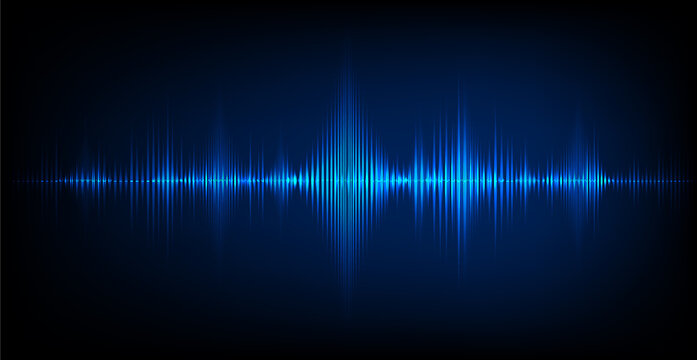 Sound waves oscillating dark light