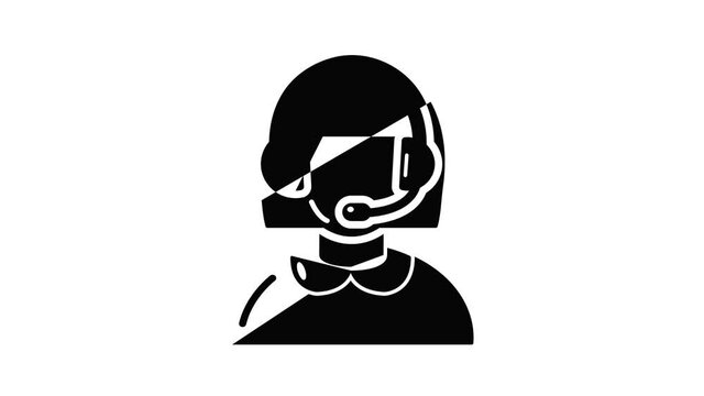Operator icon animation simple best object on white