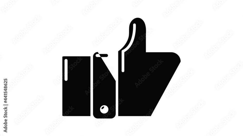 Poster modern like icon animation simple best object on white