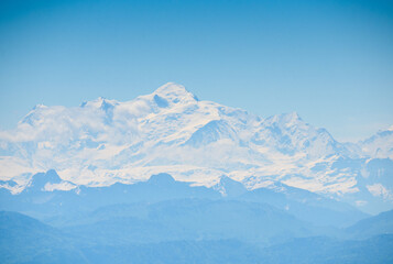 Fototapeta na wymiar view of Mont Blanc from Swiss Jura