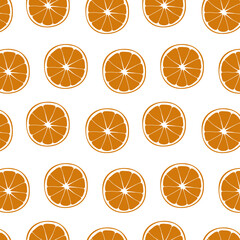 Obraz premium Orange fruit pattern, vector graphics