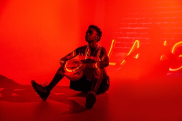 Studio Shot Of Basketball Player In The Studio
