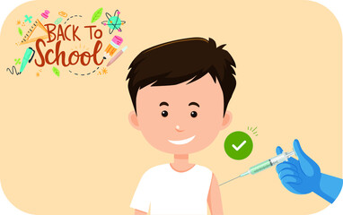 back to school 2021 children vaccinated by nurse