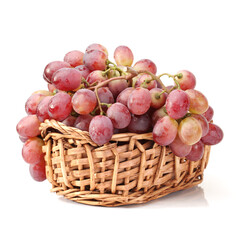 red grape on white background 
