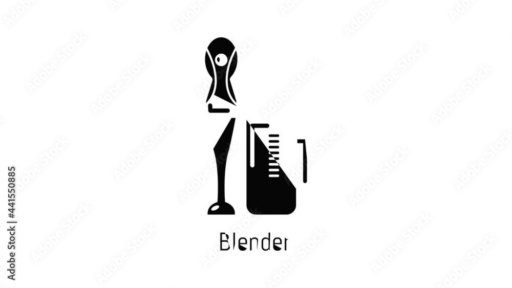 Poster blender icon animation simple best object on white
