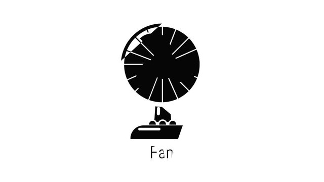 Fan icon animation simple best object on white