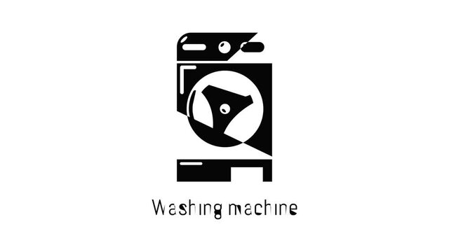 Washer icon animation simple best object on white