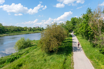 Fototapeta na wymiar Magdeburg Elbe Stadtpark 
