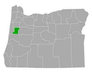 Karte von Benton in Oregon