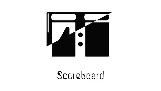 Scoreboard icon animation simple best object on white