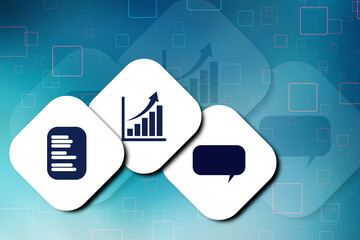 2d rendering Stock market online business concept. business Graph 
