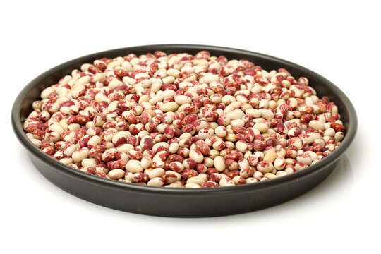 Dry beans on white background 