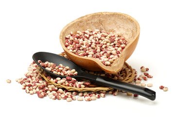 Dry beans on white background 