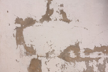 Old concrete white-brown-cream wall textures for background with cracks textures
