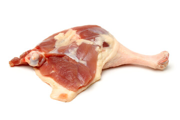 Duck legs on the white background