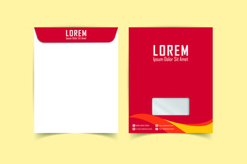 Envelope Design. A4 Envelope design with front and back. Luxury, Modern, Elegant, Professional Minimalist Business A4 Envelope design. Elements of Branding Stationery. Vector illustration