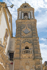 Fototapeta na wymiar Church and tower of the Merced in Osuna, Seville, Andalusia, pain
