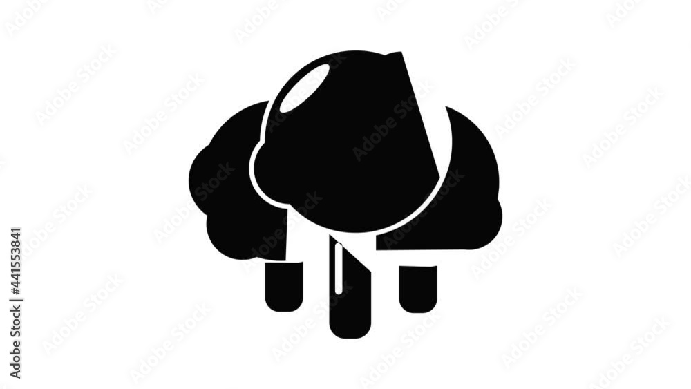 Aufkleber forest icon animation simple best object on white