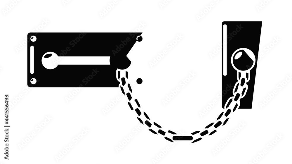 Poster lock snap icon animation simple best object on white