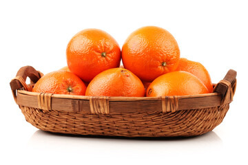Ripe orange isolated on white background