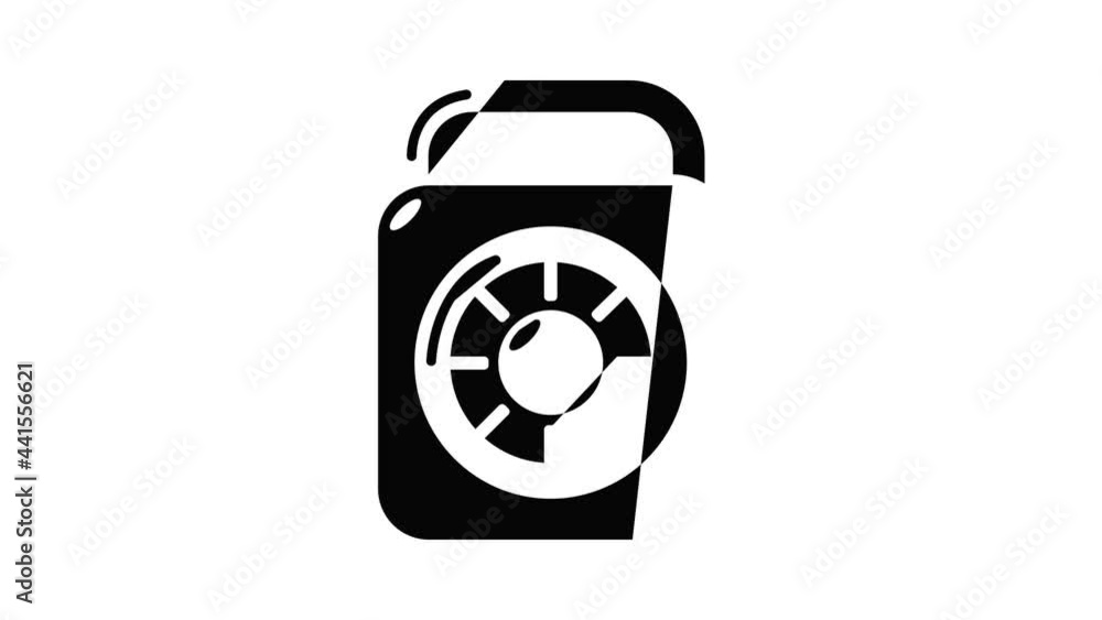 Poster lock element icon animation simple best object on white