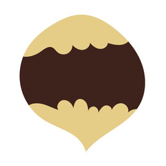 Hazelnut icon. Flat illustration of hazelnut vector icon for web design. Vector illustration