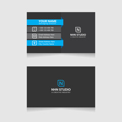 Modern Clean Creative Simple Business Card Design. Horizontal And Vertical Layout. Vector Personal Visiting Card Template. Print Ready Stationery Design. Flat Abstract Horizontal Name Card Design.