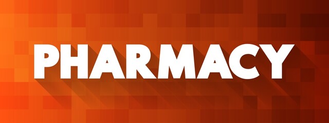 Pharmacy text quote, concept background