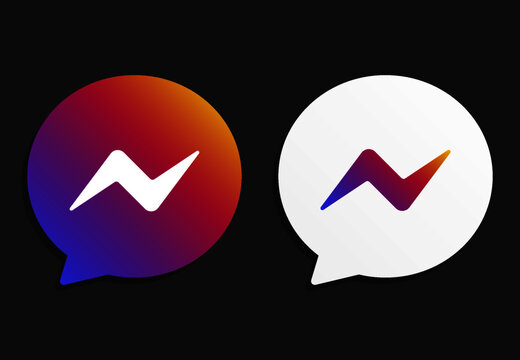 Surakarta, Indonesia - June 22, 2021: facebook messenger and lite version social media logo icons