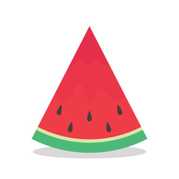 Red melon cartoon vector. symbol. logo design.