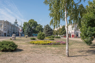 Naklejka premium Square in the city of Azov, Rostov Region, Russia