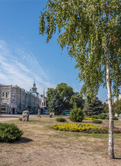 Square in the city of Azov, Rostov Region, Russia