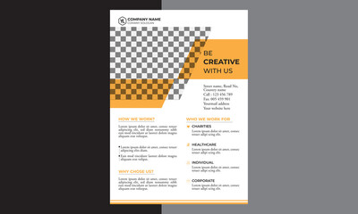 Business flyer design corporate flyer template geometric shape poster design brochure gradient abstract magazine background space for photo