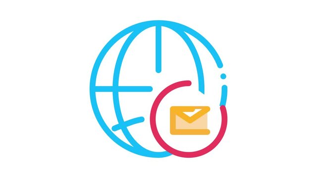 Globe Postal Transportation Company animated icon on white background