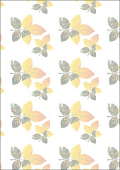 Abstract background with leaves for website design, greetings, postcards, textiles.