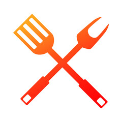 BBQ design Icon Tools. Vector illustration Cooking Grill Silhouette Barbecue.