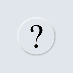 Naklejka premium Button with question icon