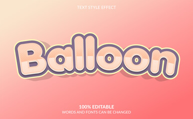 balloon text style effect