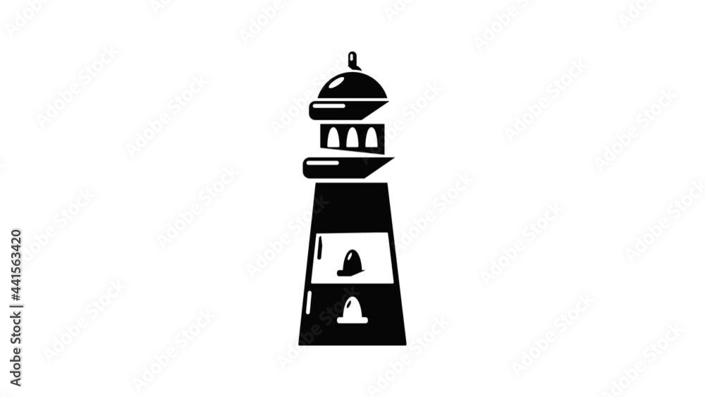 Poster light icon animation simple best object on white