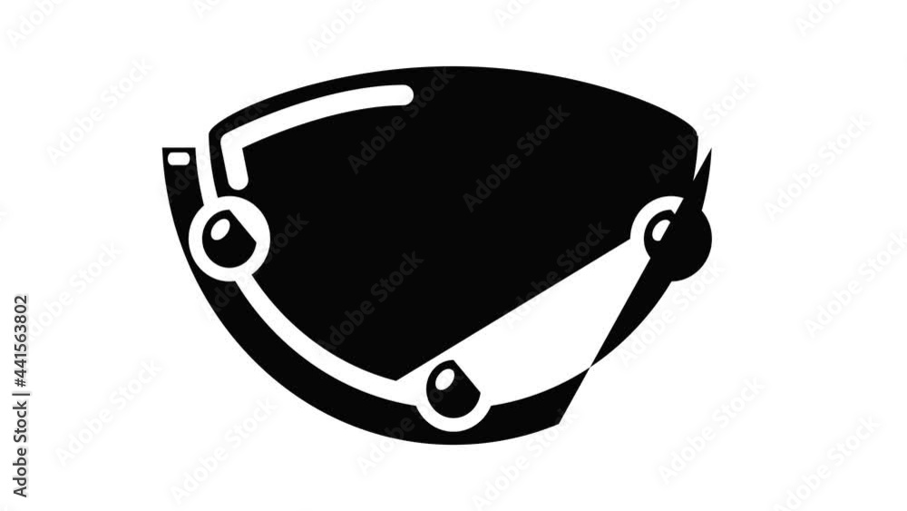Poster oval lamp icon animation simple best object on white