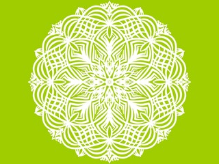 Mandala Logo design, Abstract Luxury Flower mandala ornament creative work. Hand drawing illustration. Digital art illustration