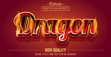 Editable text style effect - Dragon text style theme.