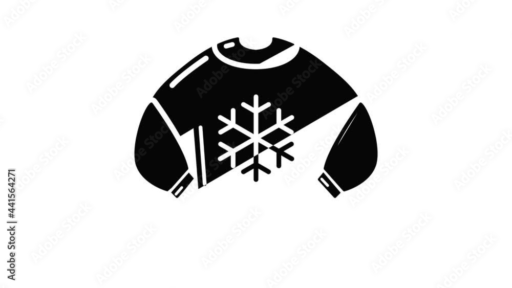 Poster Sweater icon animation simple best object on white