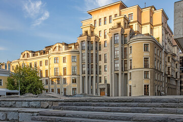 Fototapeta premium Modern office building on Tverskoy Boulevard near Mkhat