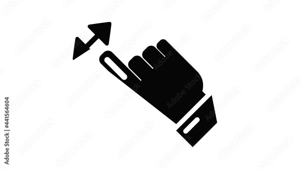 Poster cursor motion icon animation simple best object on white