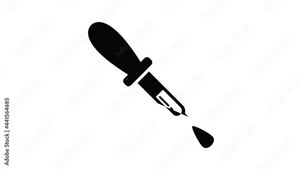Aufkleber pipette icon animation simple best object on white
