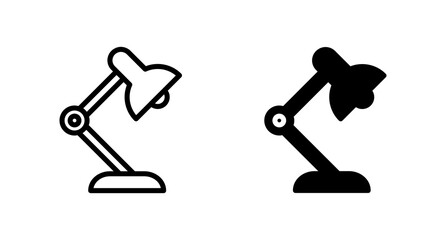 desk light lamp icon vector desk light lamp