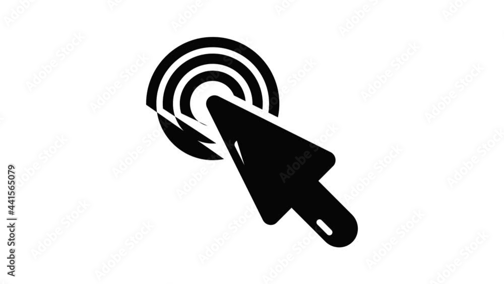Poster cursor mouse icon animation simple best object on white