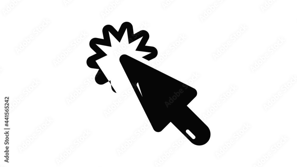 Poster cursor technology icon animation simple best object on white