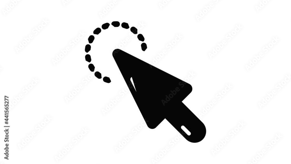 Poster cursor clean icon animation simple best object on white